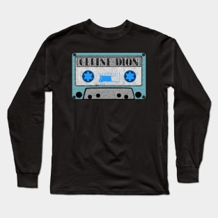 celine dion blue cassette Long Sleeve T-Shirt